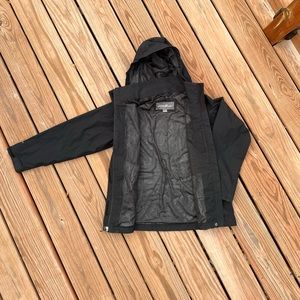 Black Eddie Bauer Packable Rain Jacket